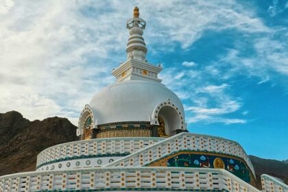 Ancient Mangyu Temple Complex with detailed murals, a historic site among temples in Ladakh.