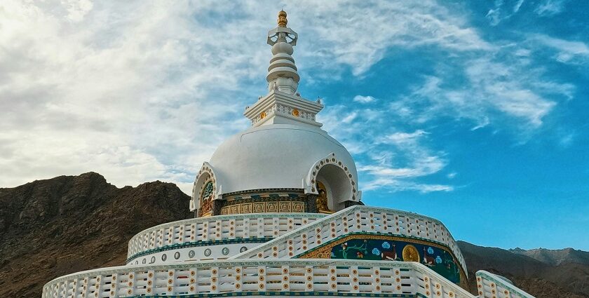 Ancient Mangyu Temple Complex with detailed murals, a historic site among temples in Ladakh.