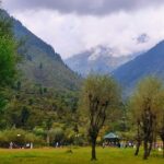 Lush green landscape of Betaab Valley, one of the beautiful valleys in Kashmir.