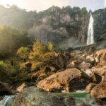 Abbey Falls, surrounded by lush greenery, is a popular spot among waterfalls in Karnataka.