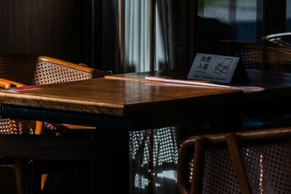 The Socialite interior with cozy indoor cafe table and rattan chairs at one of the best restaurants in Guwahati for couples.
