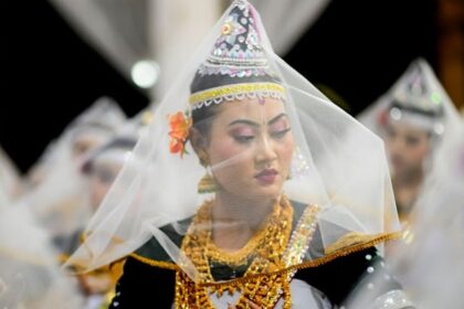 Graceful Manipuri Raas Leela dance performance during Sangai Festival in Manipur