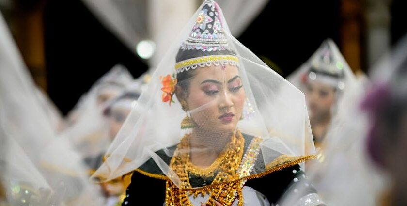 Graceful Manipuri Raas Leela dance performance during Sangai Festival in Manipur