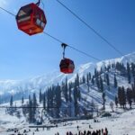 Image of Gandola Cable car in Gulmarg, Jammu and Kashmir, India - snowfall in India in January