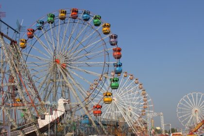 Image of Vautha Fair Dholka & Festival in Gujarat colourful rides for visitors